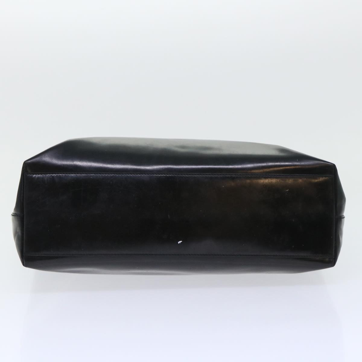 PRADA Hand Bag Patent leather Black Clear Auth fm2716