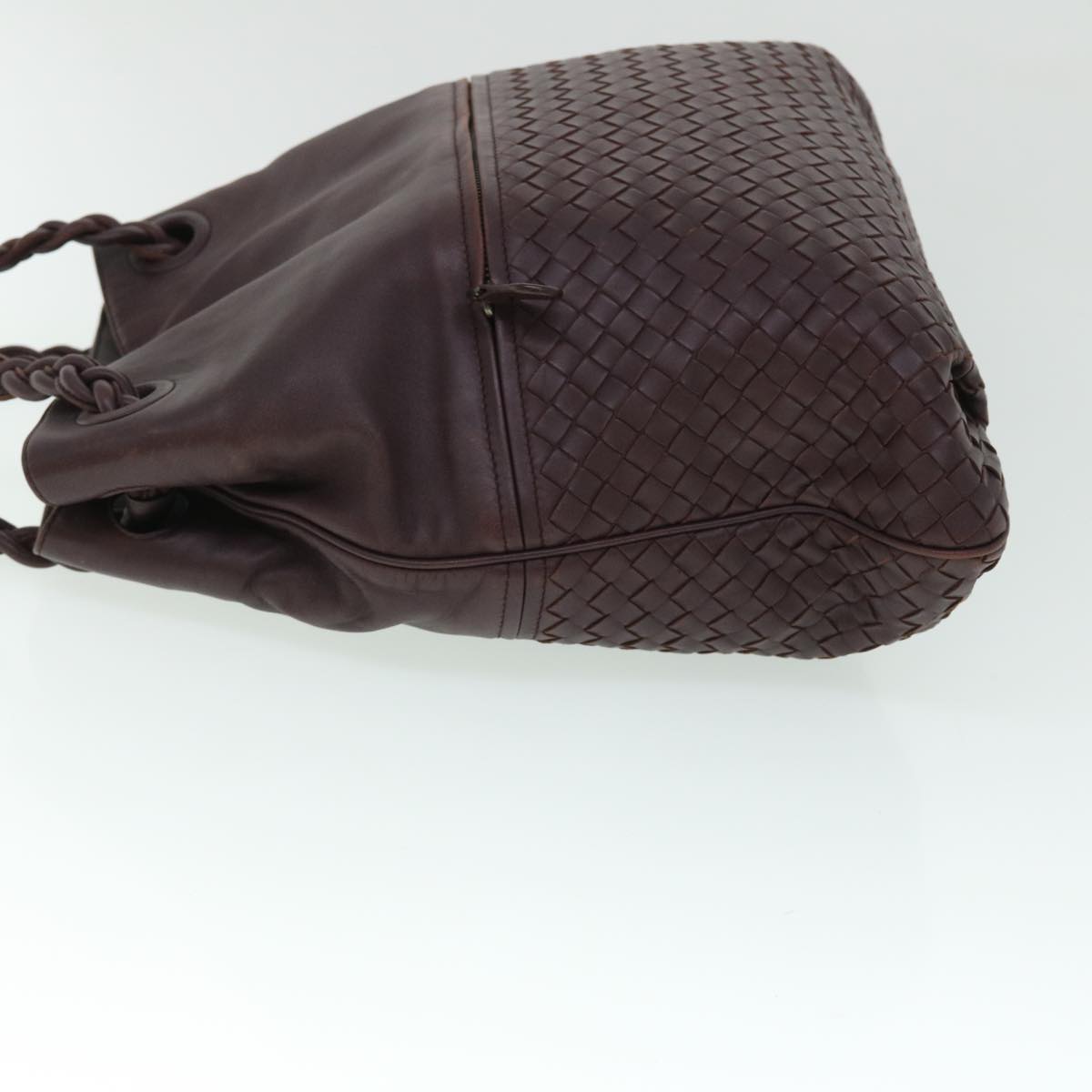 BOTTEGA VENETA INTRECCIATO Hand Bag Leather Purple Auth fm2717