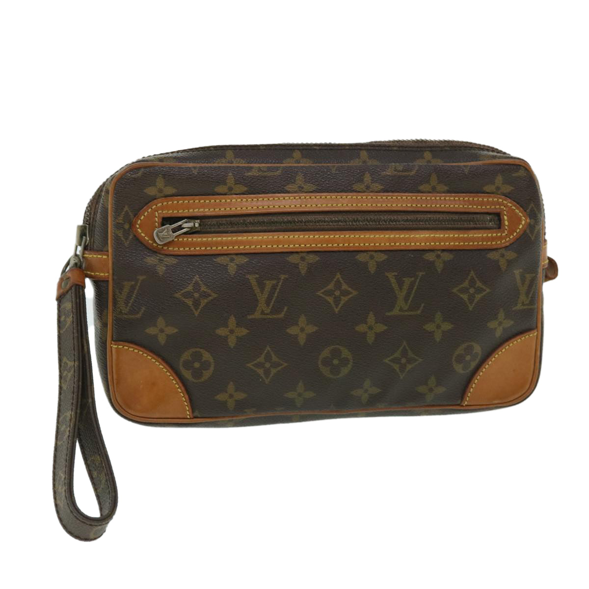 LOUIS VUITTON Monogram Marly Dragonne GM Clutch Bag Vintage M51825 Auth fm2724