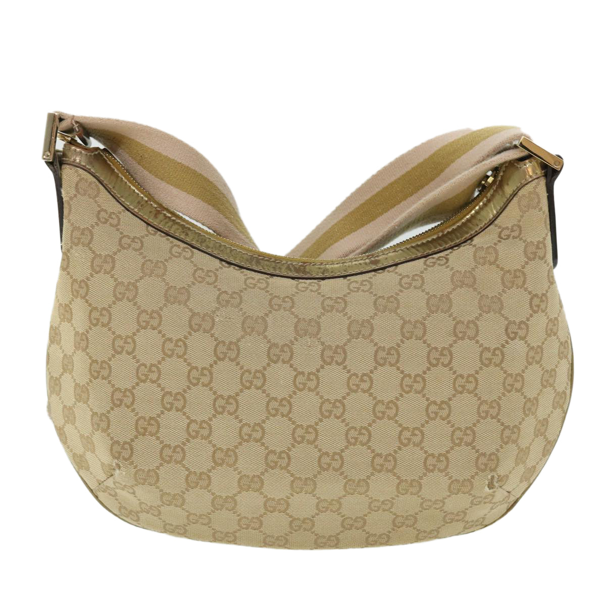 GUCCI GG Canvas Sherry Line Shoulder Bag Beige Gold 181092 Auth fm2736 - 0