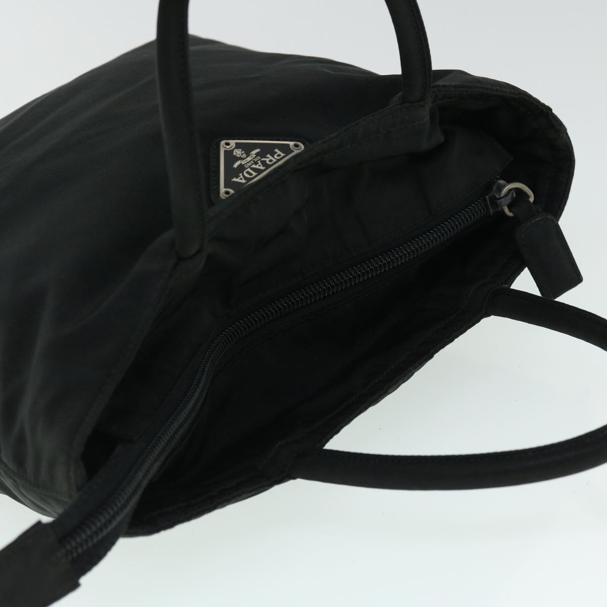 PRADA Hand Bag Nylon Black Auth fm2738