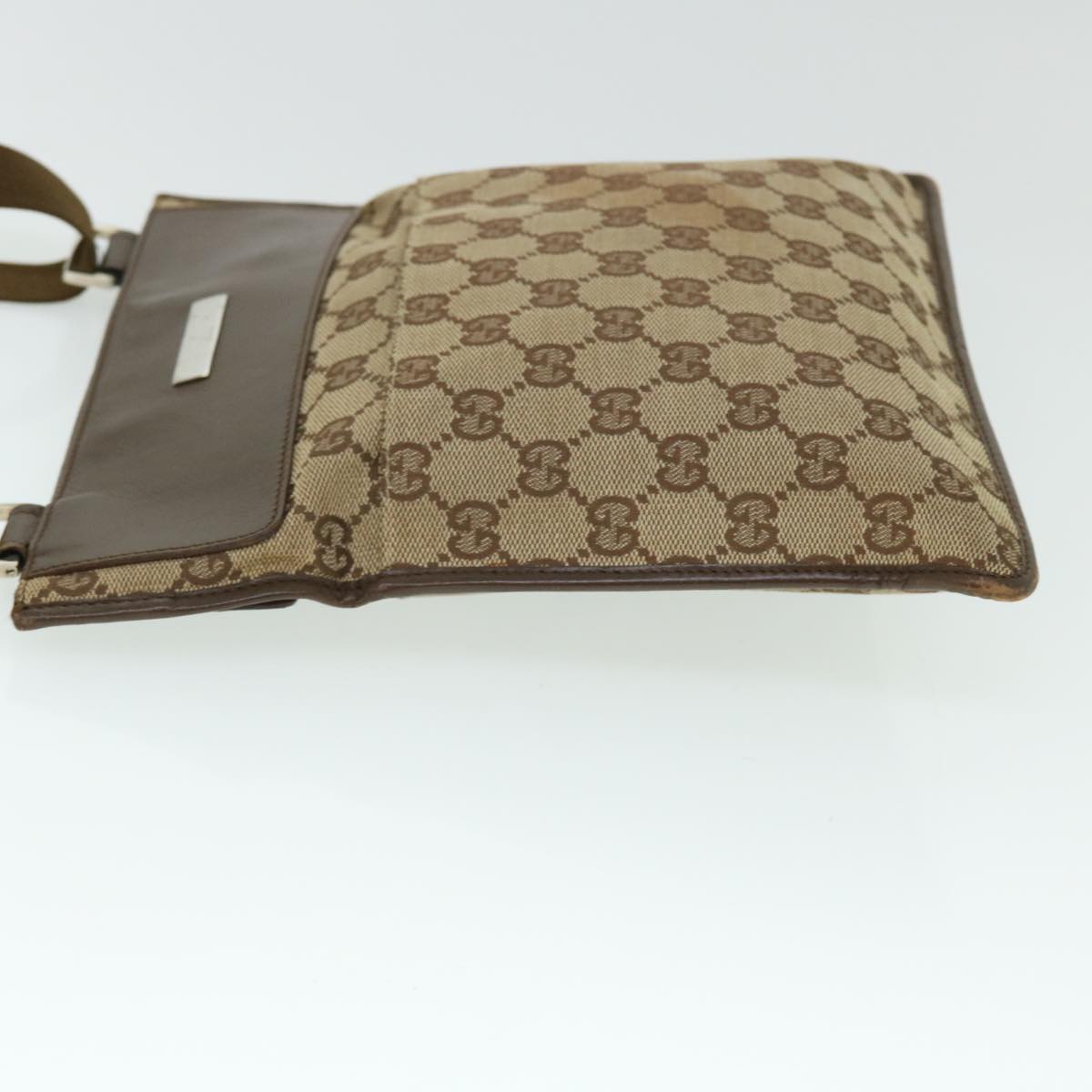 GUCCI GG Canvas Shoulder Bag Beige Brown 27639 Auth fm2740