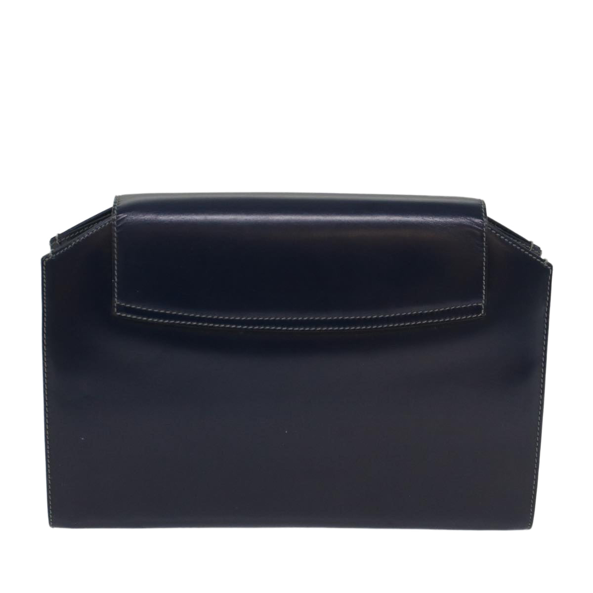 GUCCI Clutch Bag Leather Navy 004 406 0279 Auth fm2776 - 0