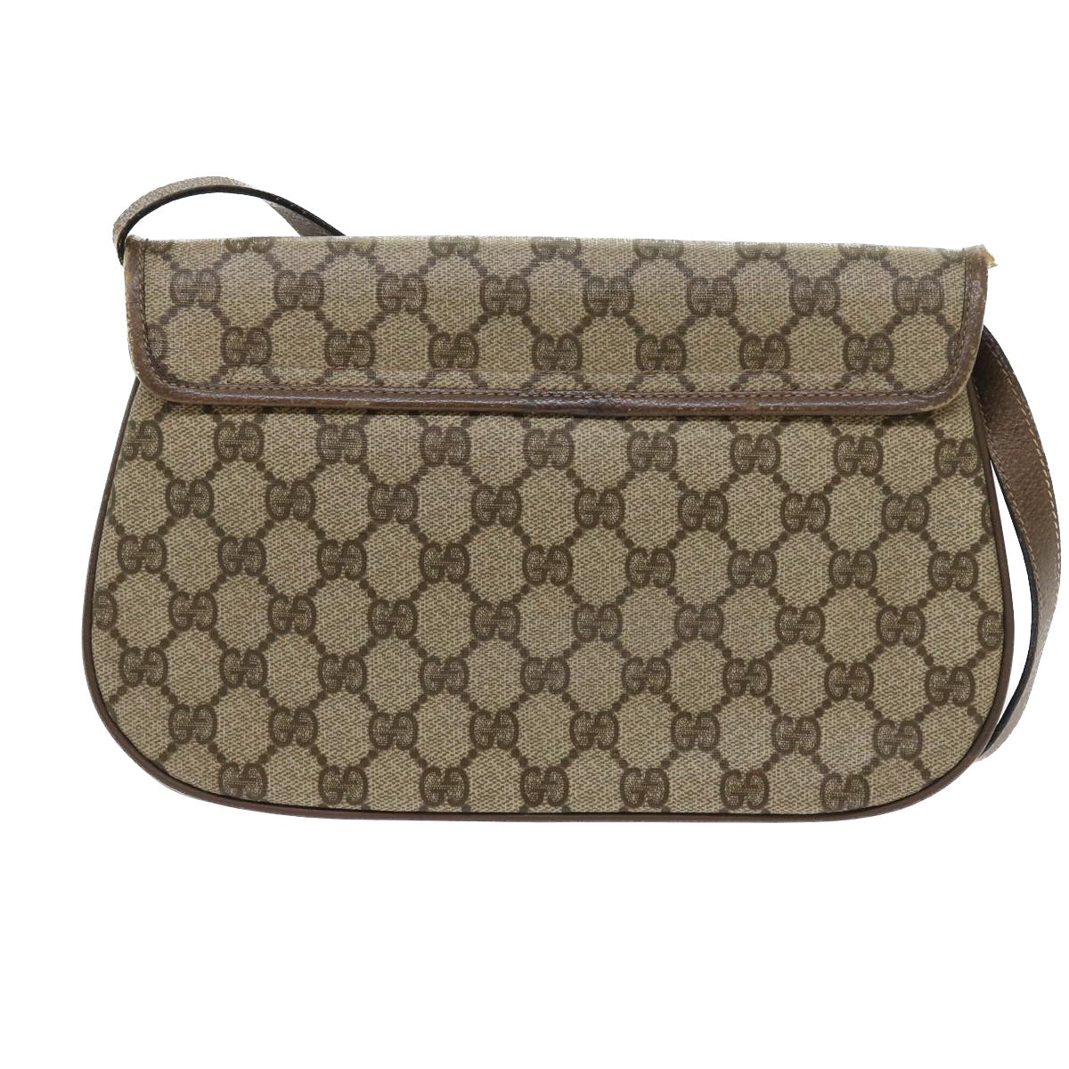 GUCCI GG Supreme Web Sherry Line Shoulder Bag Green Beige 10 02 051 Auth fm2778