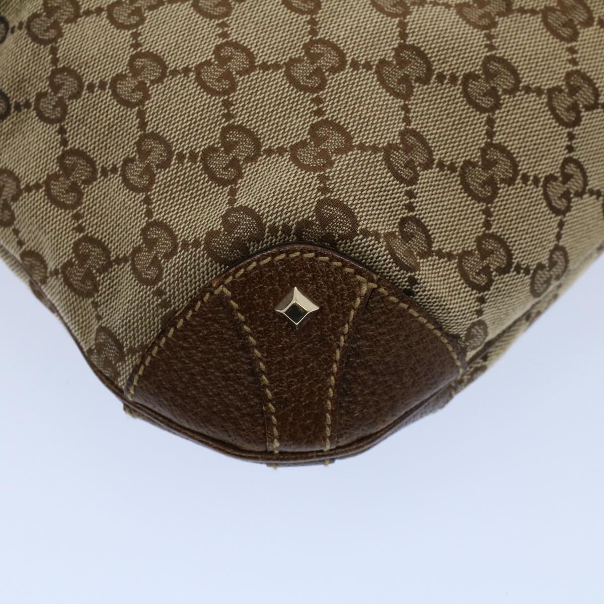 GUCCI GG Canvas Jackie Shoulder Bag Beige 120888 Auth fm2784