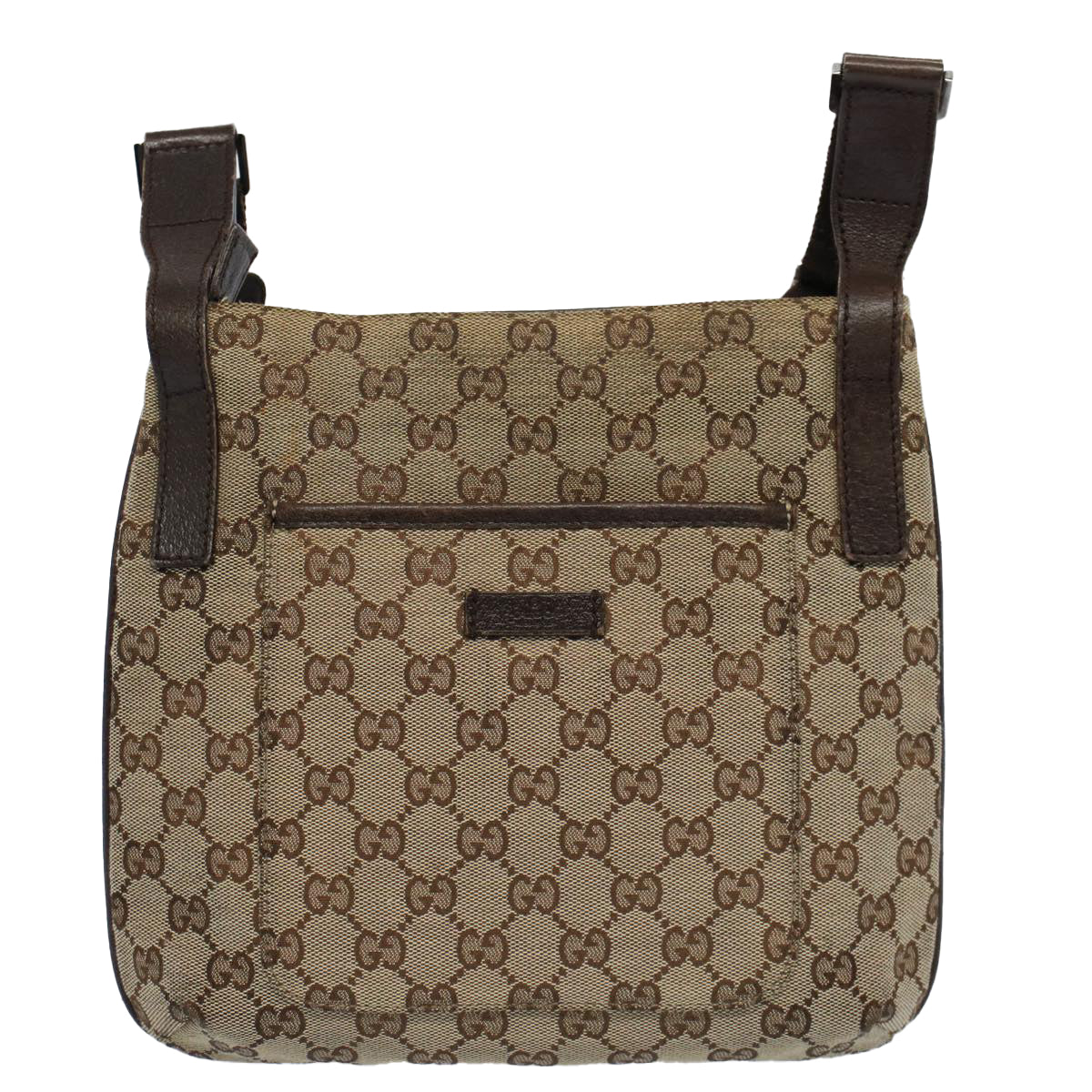 GUCCI GG Canvas Shoulder Bag Beige 122793 Auth fm2787