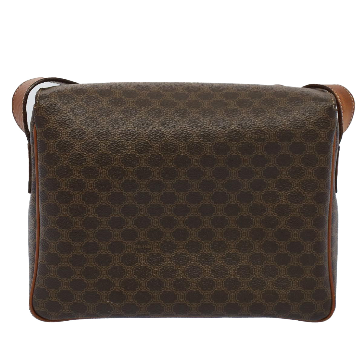 CELINE Macadam Canvas Shoulder Bag PVC Leather Brown Auth fm2799 - 0