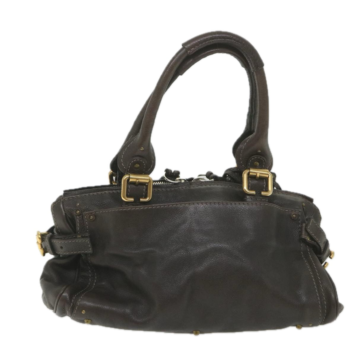 Chloe Paddington Hand Bag Leather Brown Auth fm2802