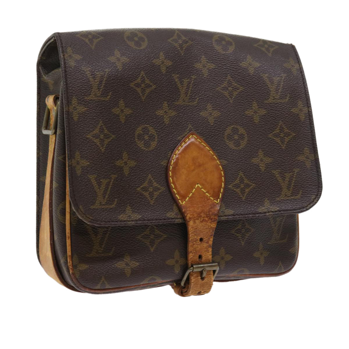 LOUIS VUITTON Monogram Cartouchiere MM Shoulder Bag M51253 LV Auth fm2807