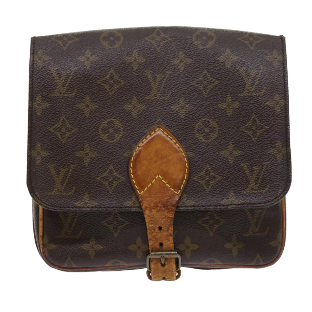 LOUIS VUITTON Monogram Cartouchiere MM Shoulder Bag M51253 LV Auth fm2807