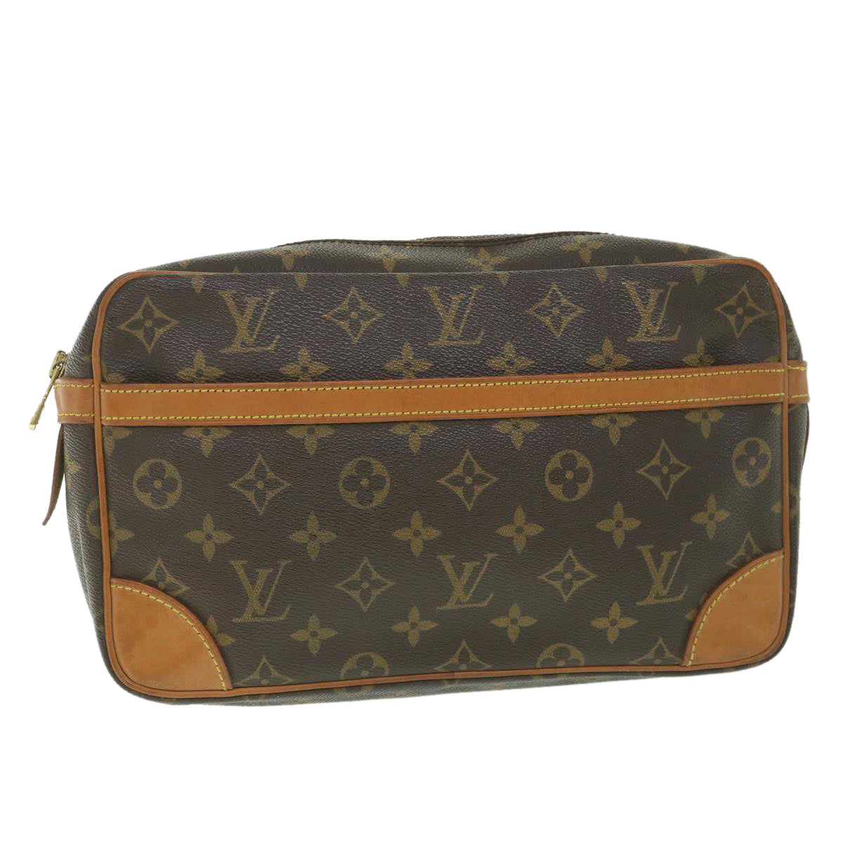 LOUIS VUITTON Monogram Compiegne 28 Clutch Bag M51845 LV Auth fm2816