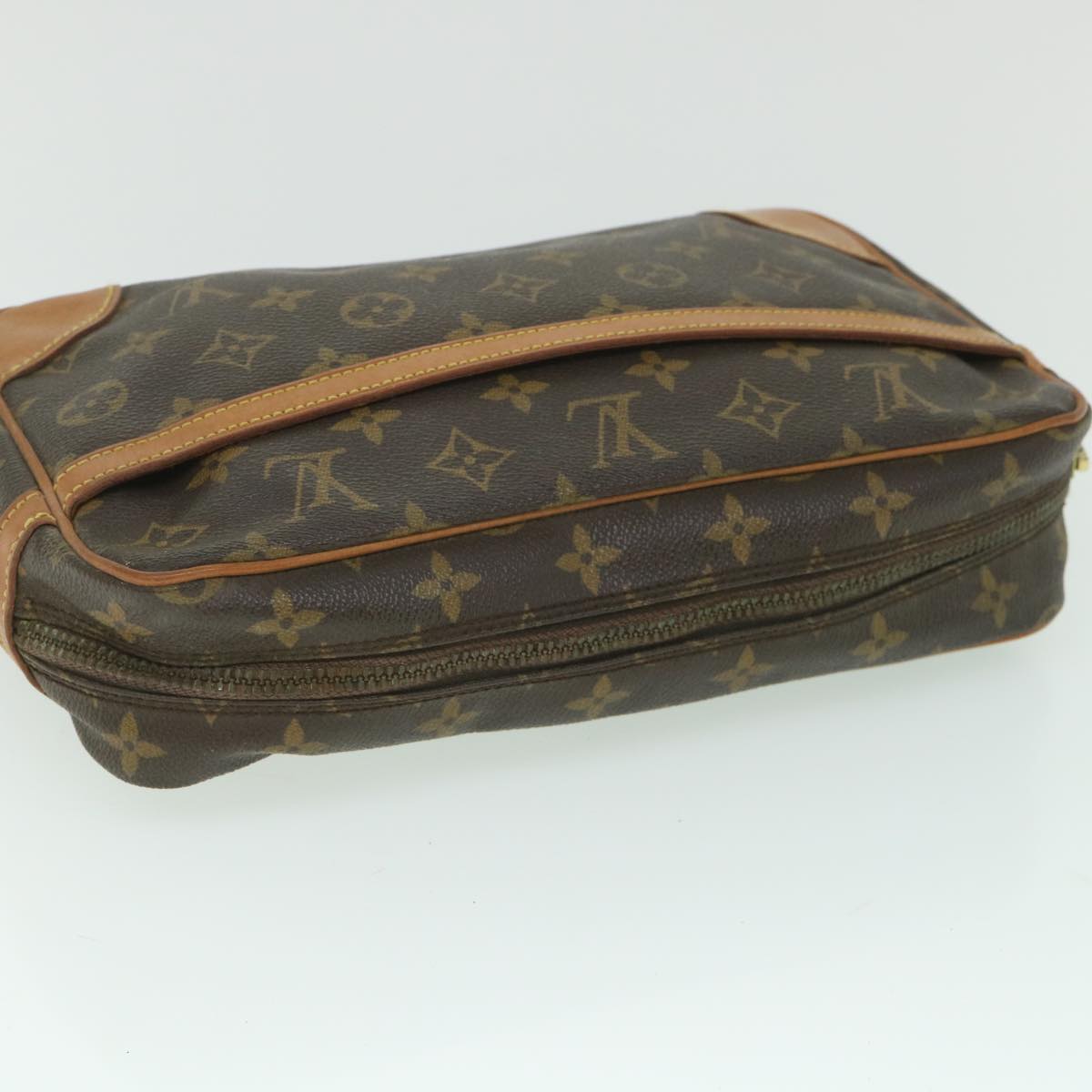 LOUIS VUITTON Monogram Compiegne 28 Clutch Bag M51845 LV Auth fm2816