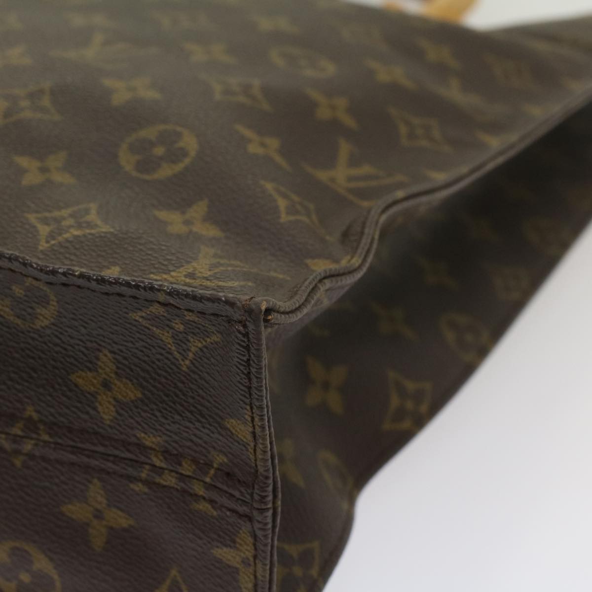 LOUIS VUITTON Monogram Sac Plat Hand Bag M51140 LV Auth fm2825