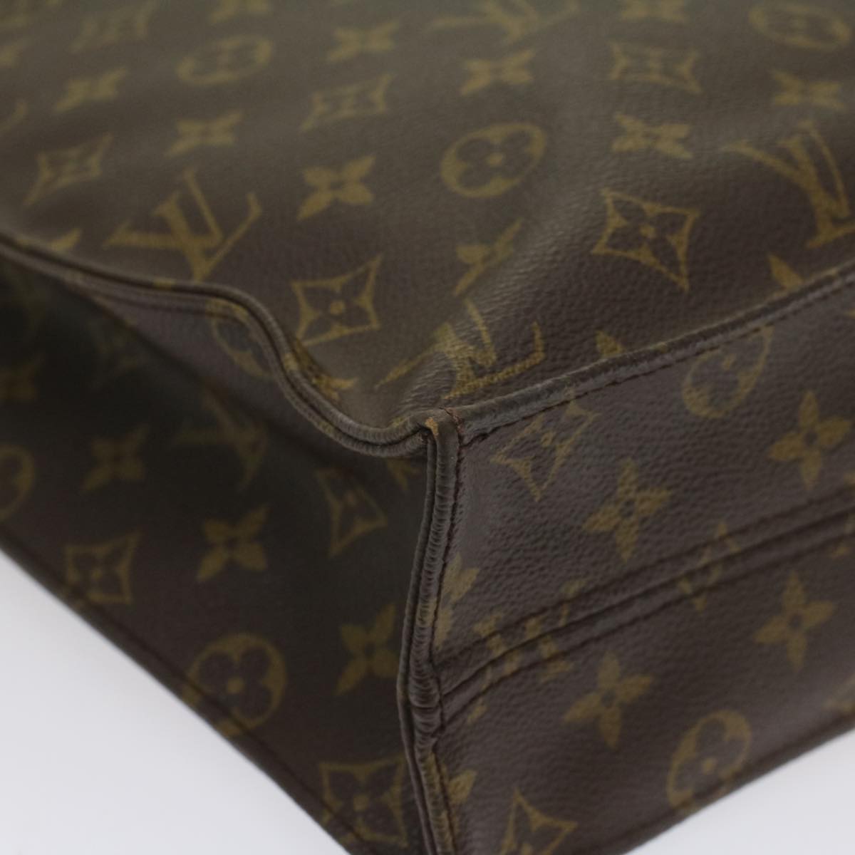 LOUIS VUITTON Monogram Sac Plat Hand Bag M51140 LV Auth fm2825