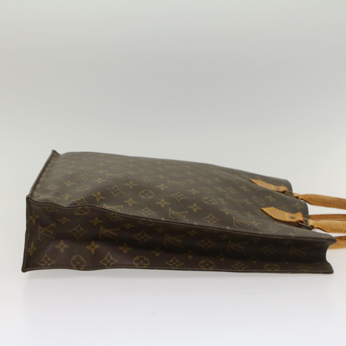 LOUIS VUITTON Monogram Sac Plat Hand Bag M51140 LV Auth fm2825