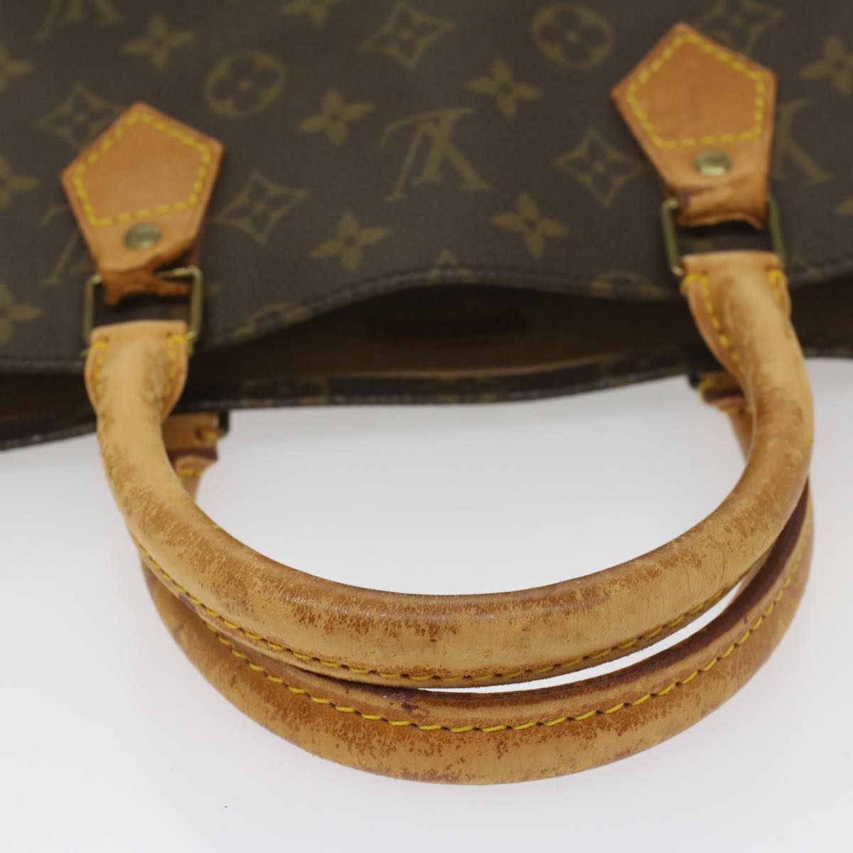 LOUIS VUITTON Monogram Sac Plat Hand Bag M51140 LV Auth fm2825