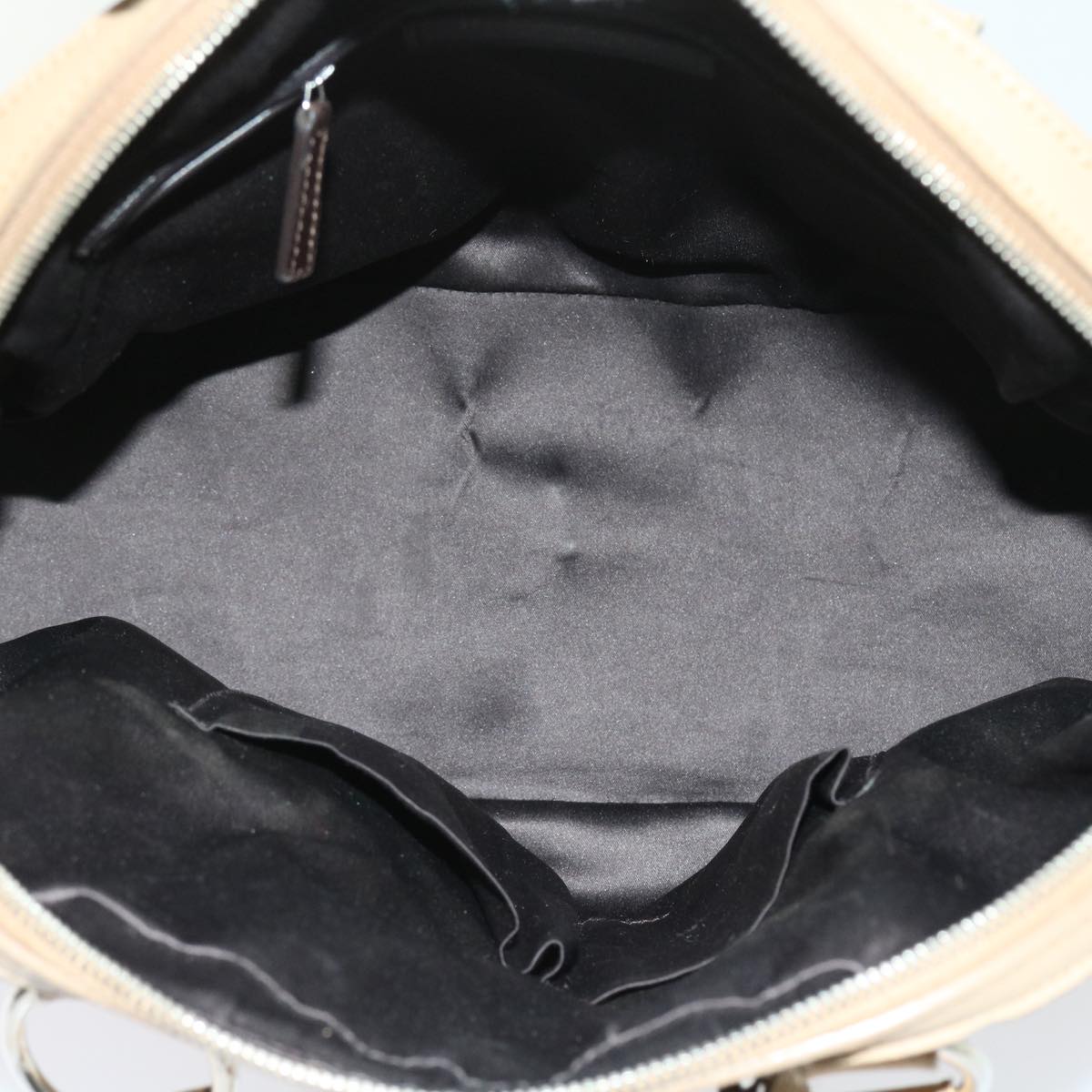 SAINT LAURENT Tote Bag Leather Beige 156464 Auth fm2827