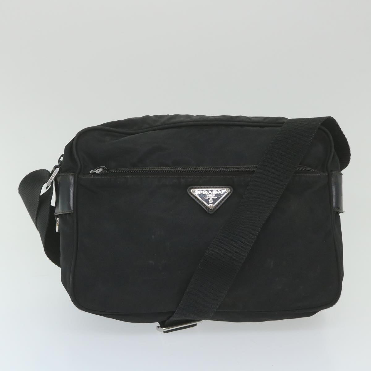 PRADA Shoulder Bag Nylon 2Set Black Auth fm2860