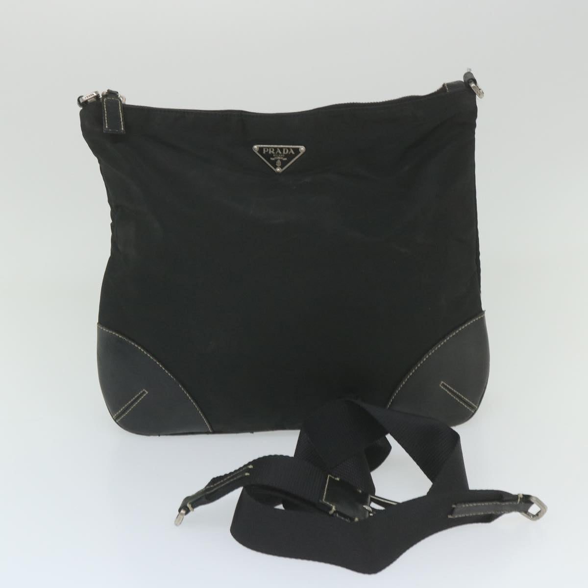 PRADA Shoulder Bag Nylon 2Set Black Auth fm2860 - 0