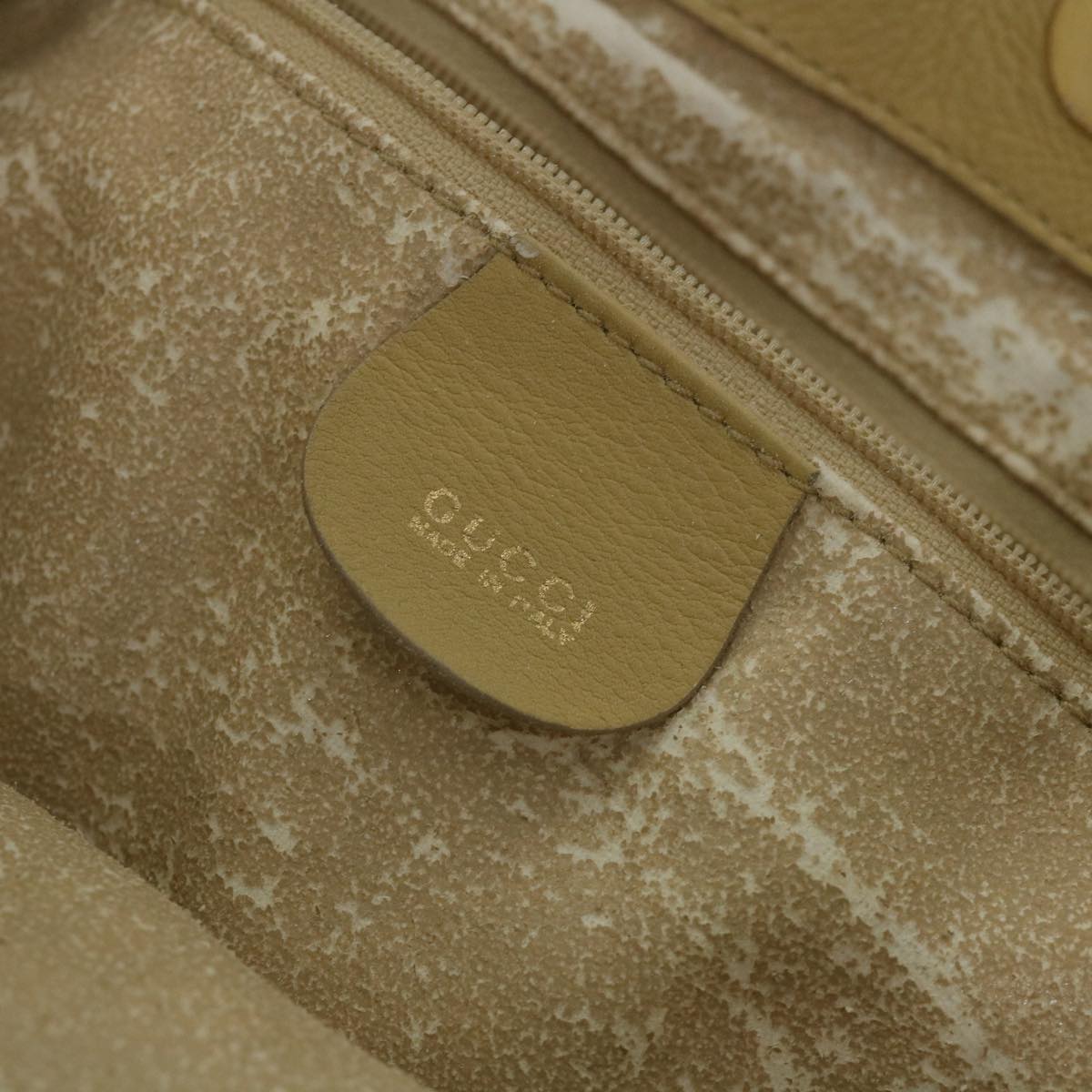 GUCCI Shoulder Bag Leather Beige 002 3754 0301 Auth fm2883