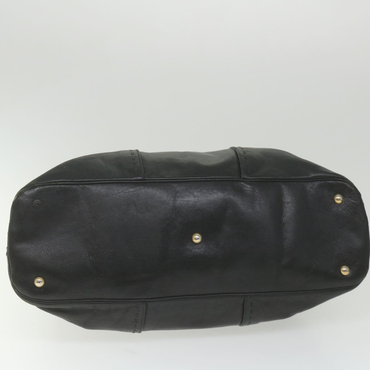 SAINT LAURENT Shoulder Bag Leather 3Set Black Beige Auth fm2893