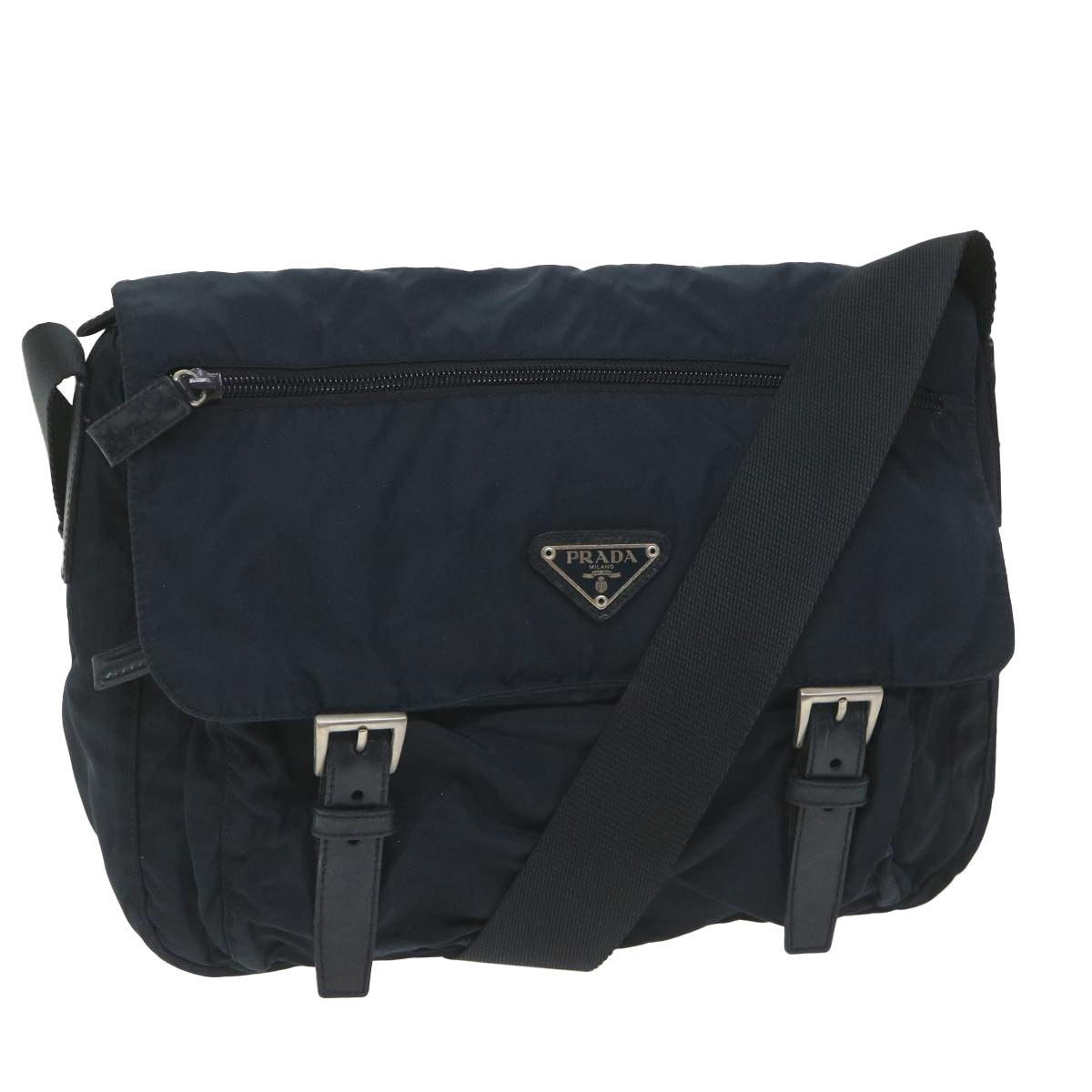 PRADA Shoulder Bag Nylon Navy Auth fm2926