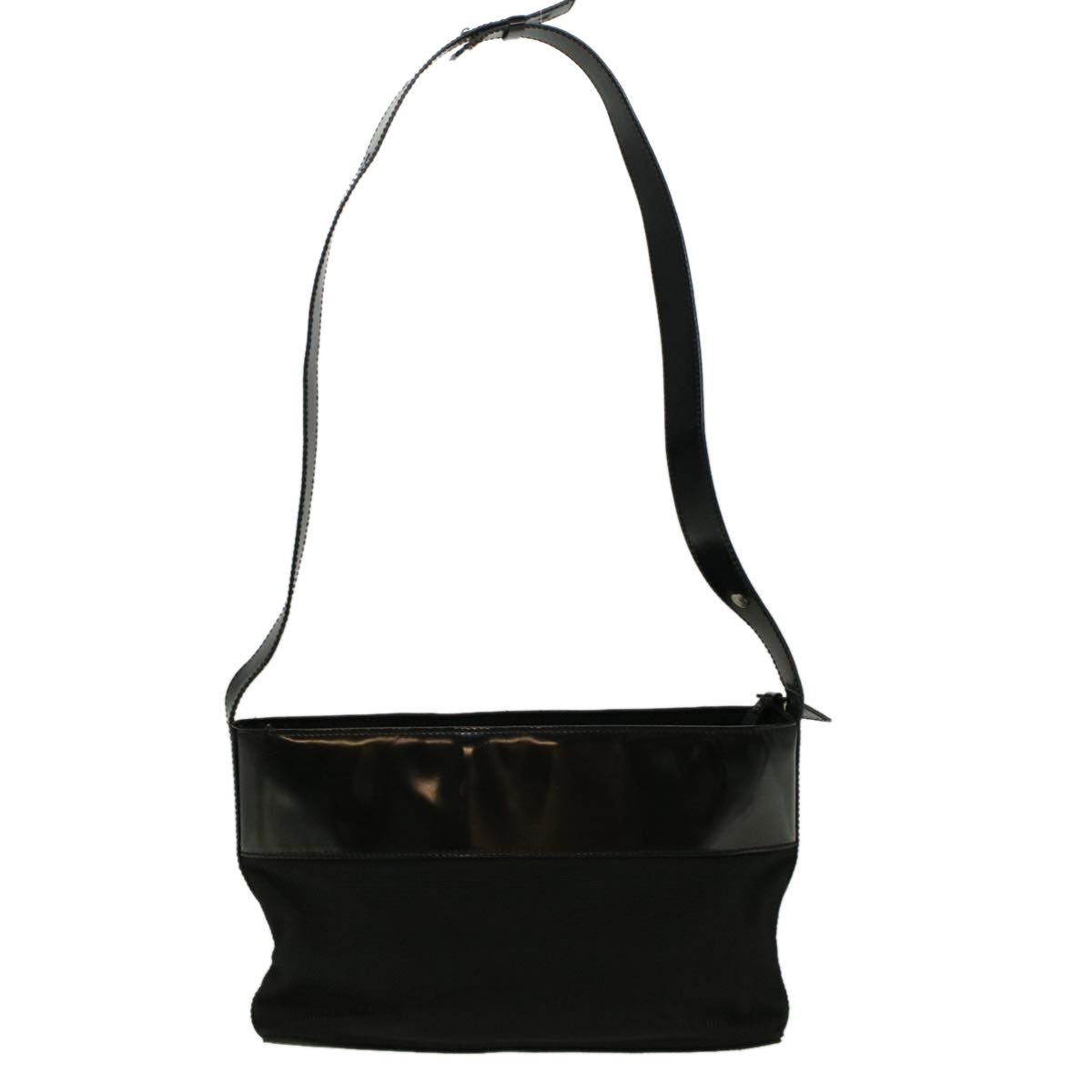 CELINE Shoulder Bag Canvas Black Auth fm2930 - 0