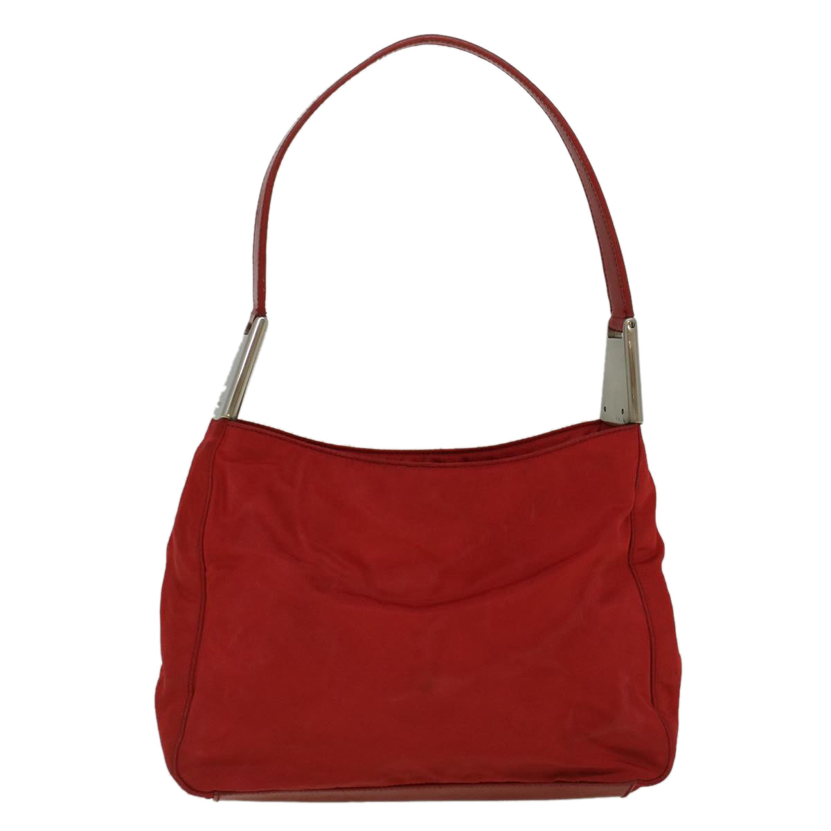 PRADA Shoulder Bag Nylon Red Auth fm2932
