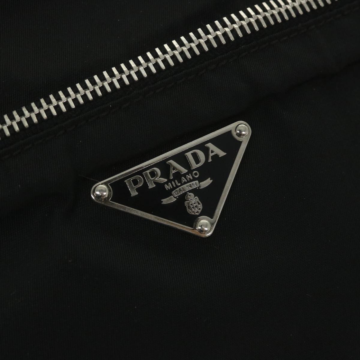 PRADA Shoulder Bag Nylon Black Auth fm2936