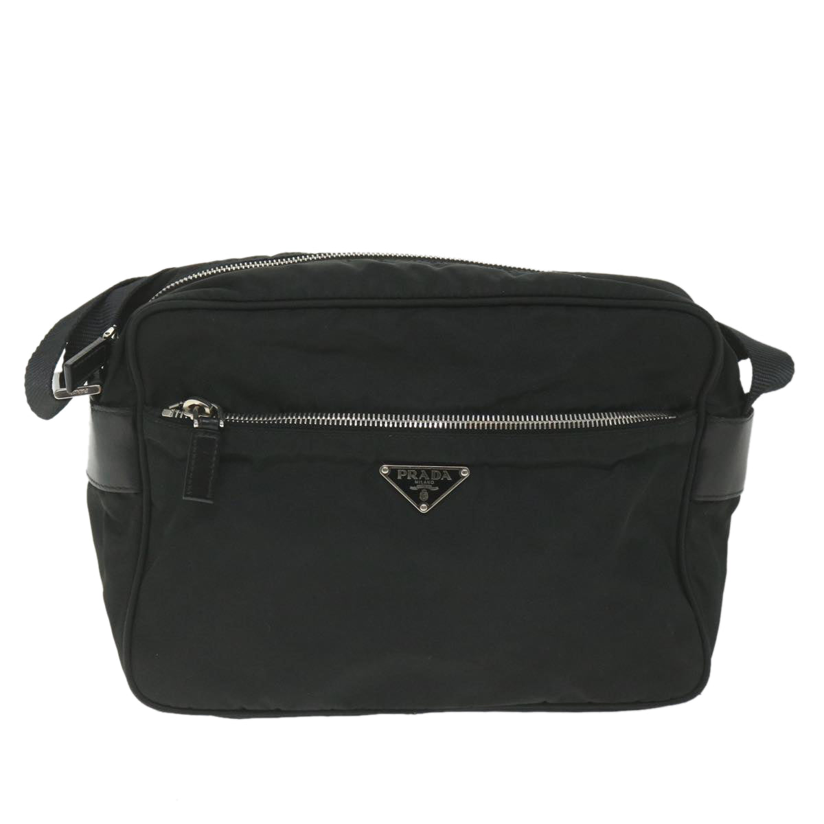 PRADA Shoulder Bag Nylon Black Auth fm2936 - 0