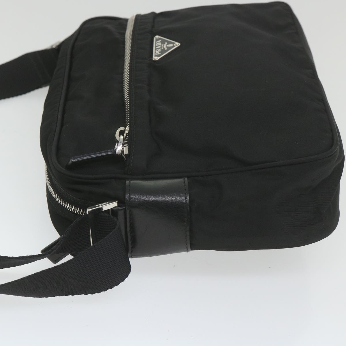 PRADA Shoulder Bag Nylon Black Auth fm2936