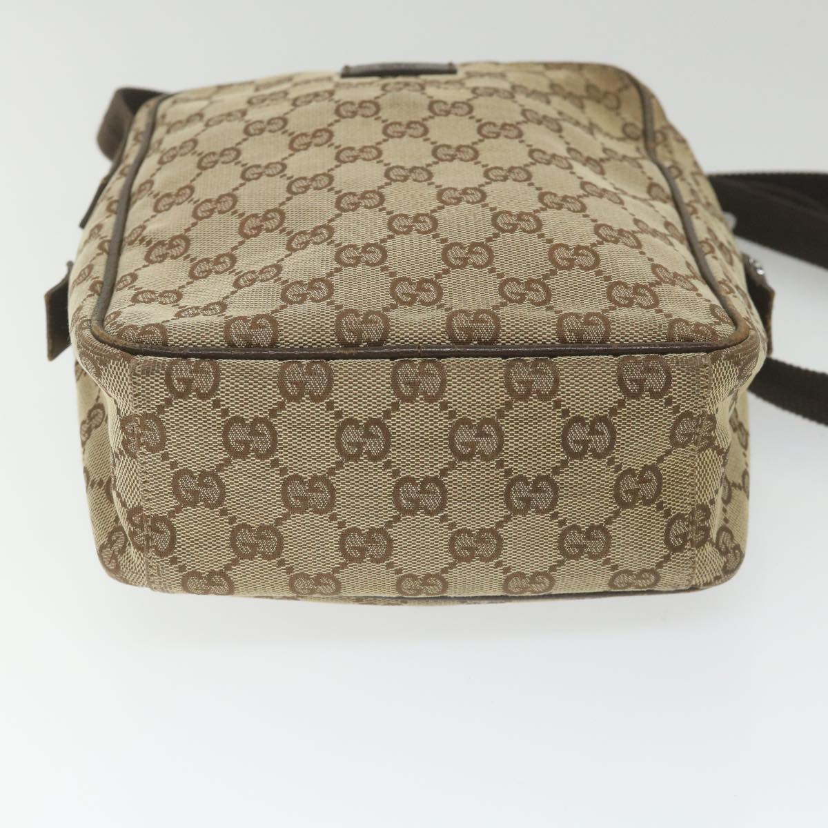 GUCCI GG Canvas Shoulder Bag Beige 122759 Auth fm2942