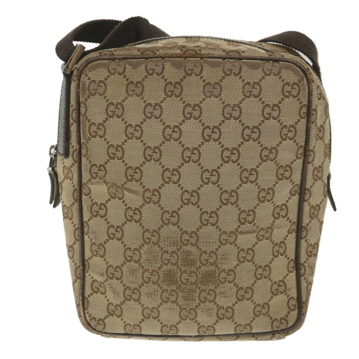 GUCCI GG Canvas Shoulder Bag Beige 122759 Auth fm2942 - 0