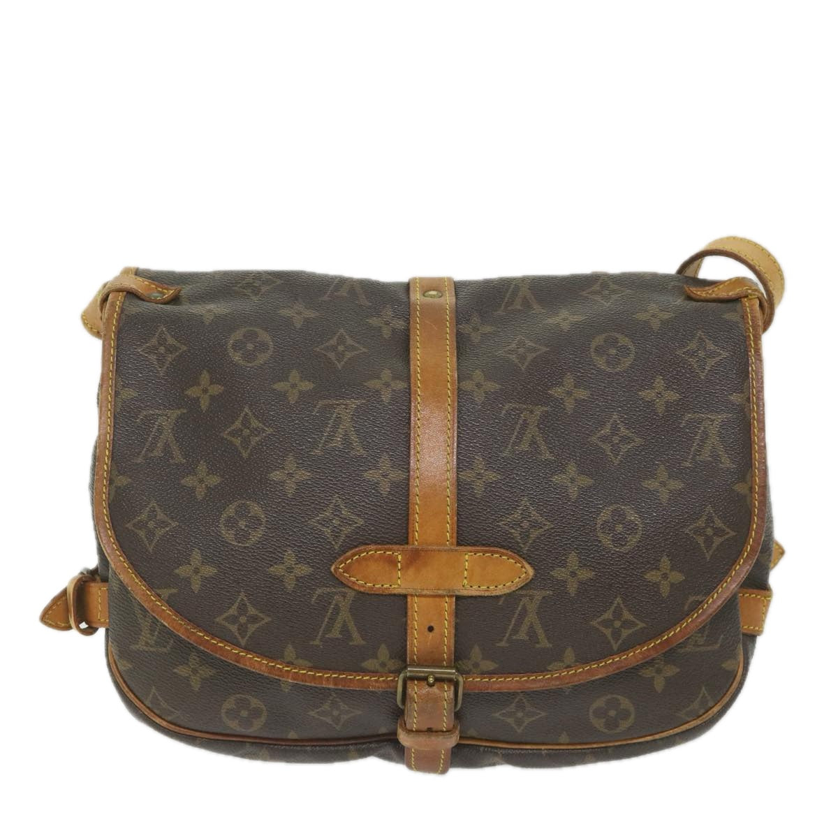 LOUIS VUITTON Monogram Saumur 30 Shoulder Bag M42256 LV Auth fm2954 - 0