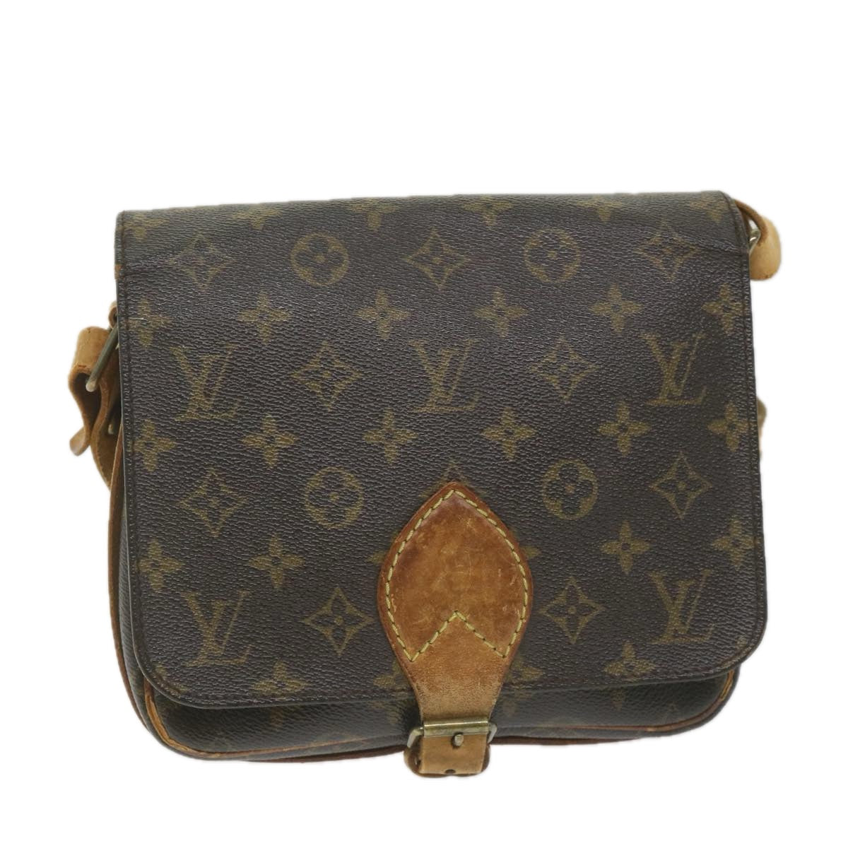 LOUIS VUITTON Monogram Cartouchiere MM Shoulder Bag M51253 LV Auth fm2958