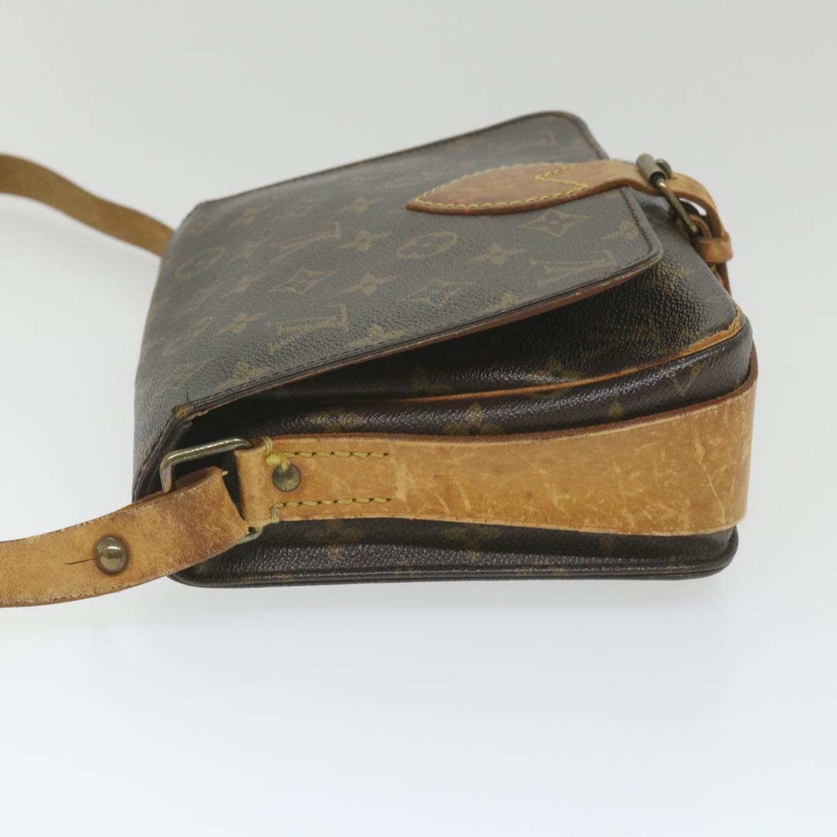 LOUIS VUITTON Monogram Cartouchiere MM Shoulder Bag M51253 LV Auth fm2958