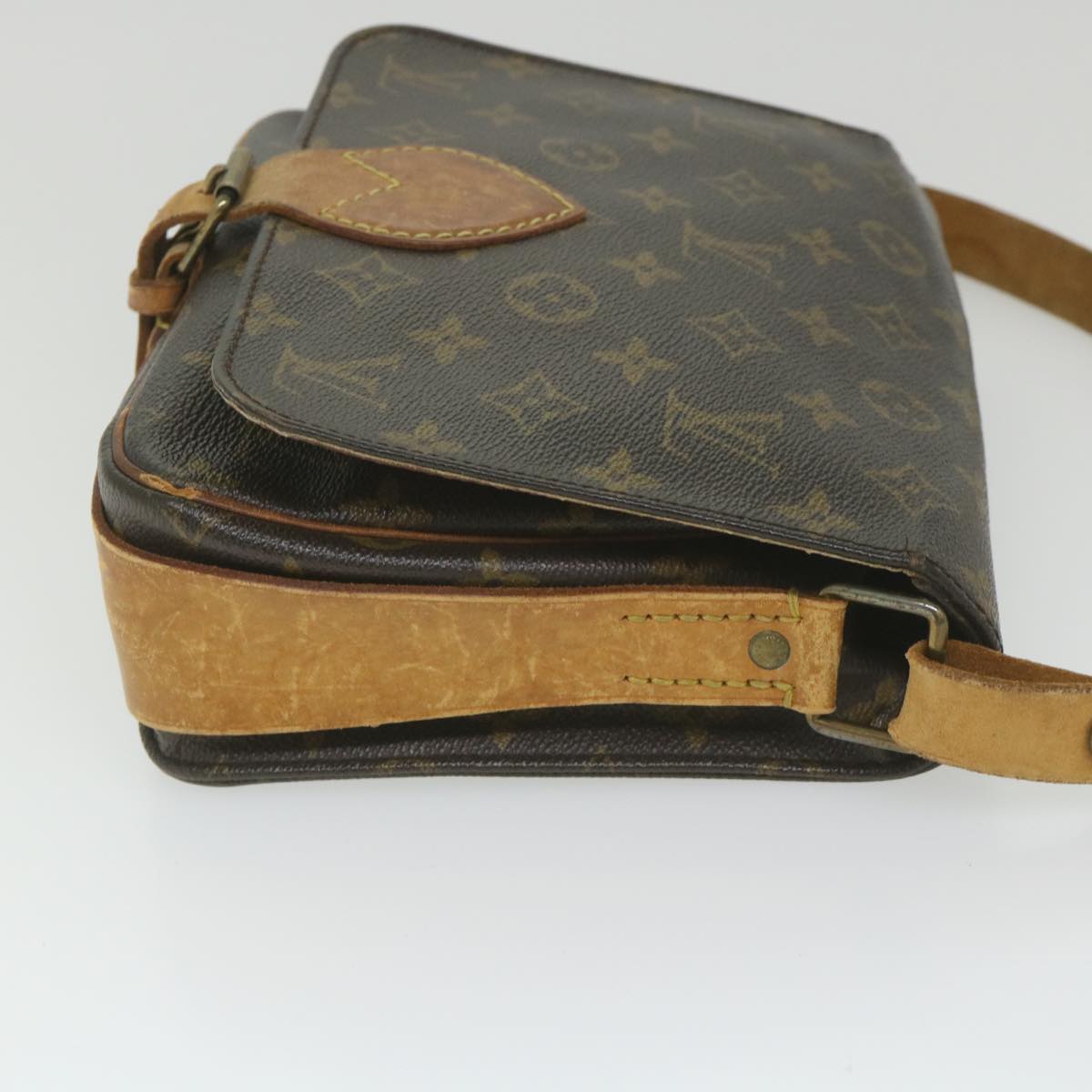 LOUIS VUITTON Monogram Cartouchiere MM Shoulder Bag M51253 LV Auth fm2958