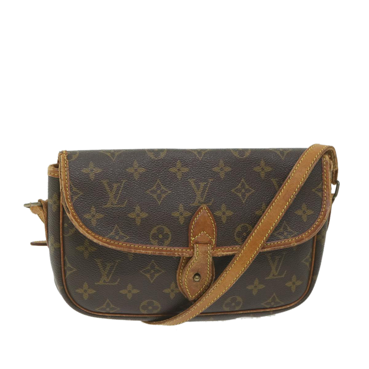 LOUIS VUITTON Monogram Gibeciere PM Shoulder Bag M42248 LV Auth fm2974