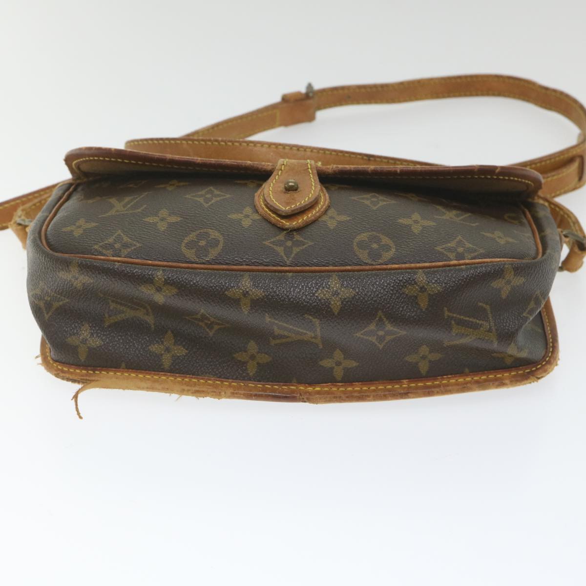 LOUIS VUITTON Monogram Gibeciere PM Shoulder Bag M42248 LV Auth fm2974