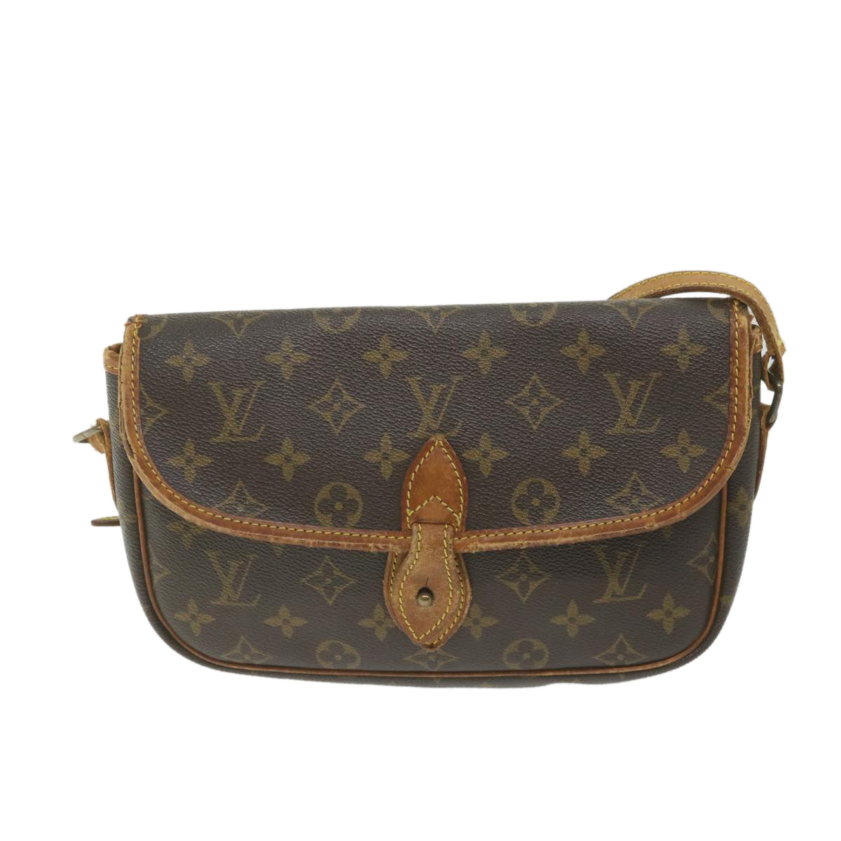 LOUIS VUITTON Monogram Gibeciere PM Shoulder Bag M42248 LV Auth fm2974