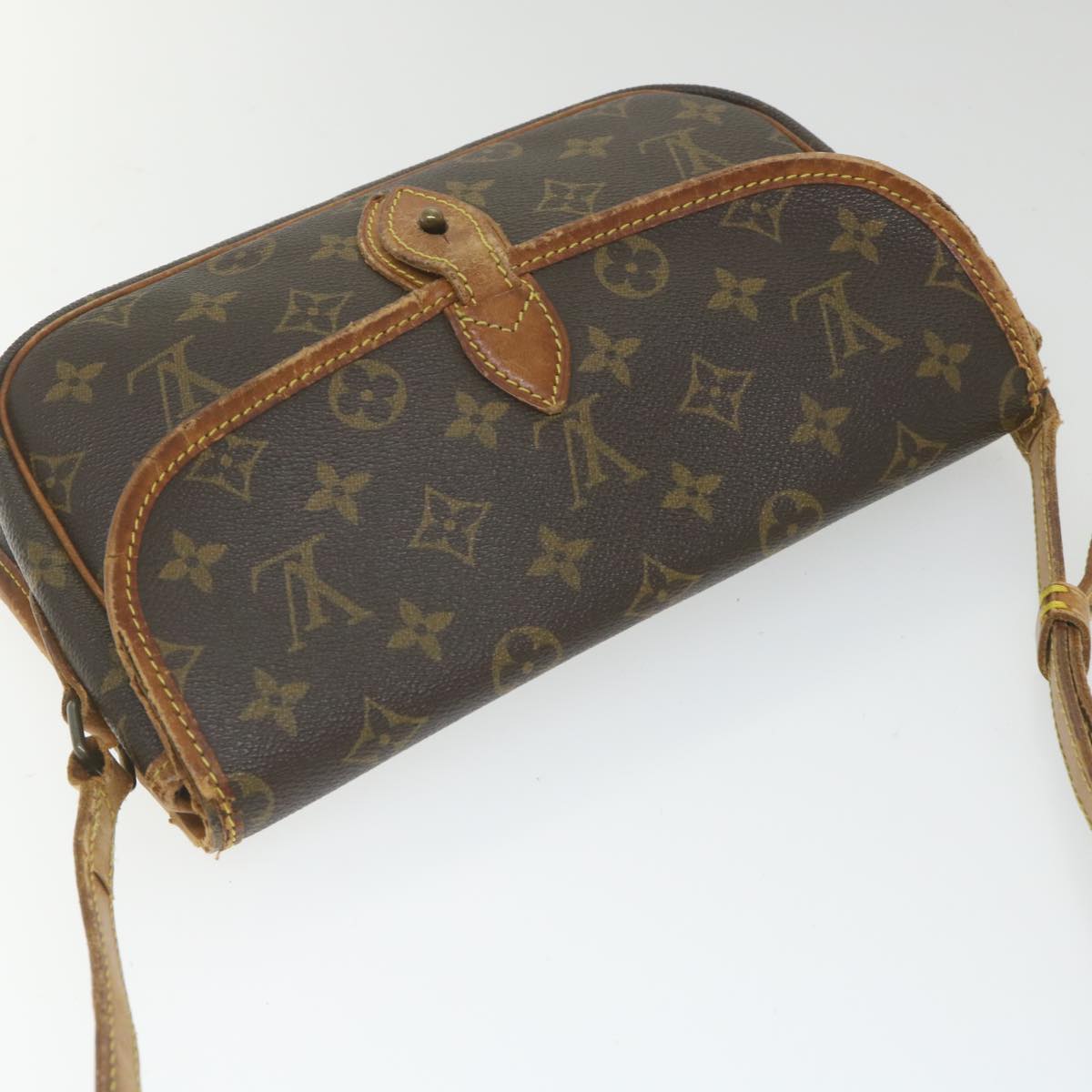 LOUIS VUITTON Monogram Gibeciere PM Shoulder Bag M42248 LV Auth fm2974