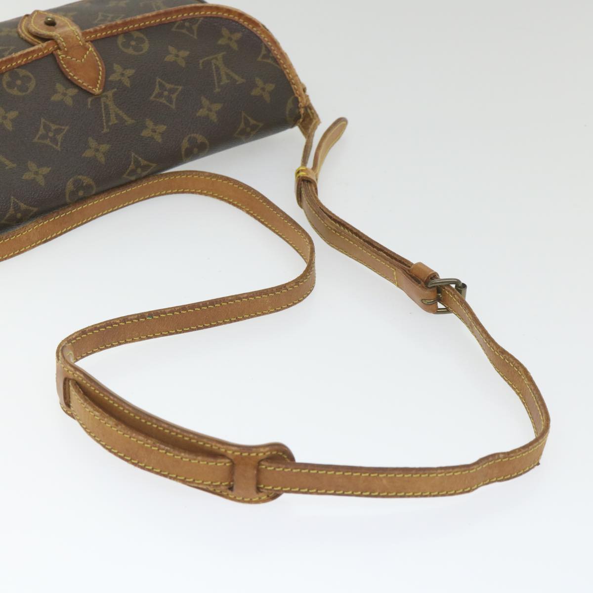 LOUIS VUITTON Monogram Gibeciere PM Shoulder Bag M42248 LV Auth fm2974