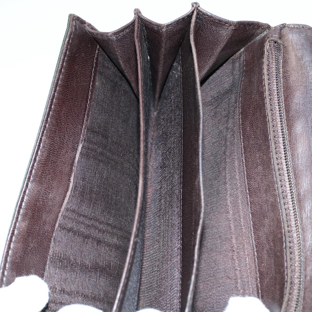 PRADA Wallet Leather nylon 4Set Black Brown Auth fm2988