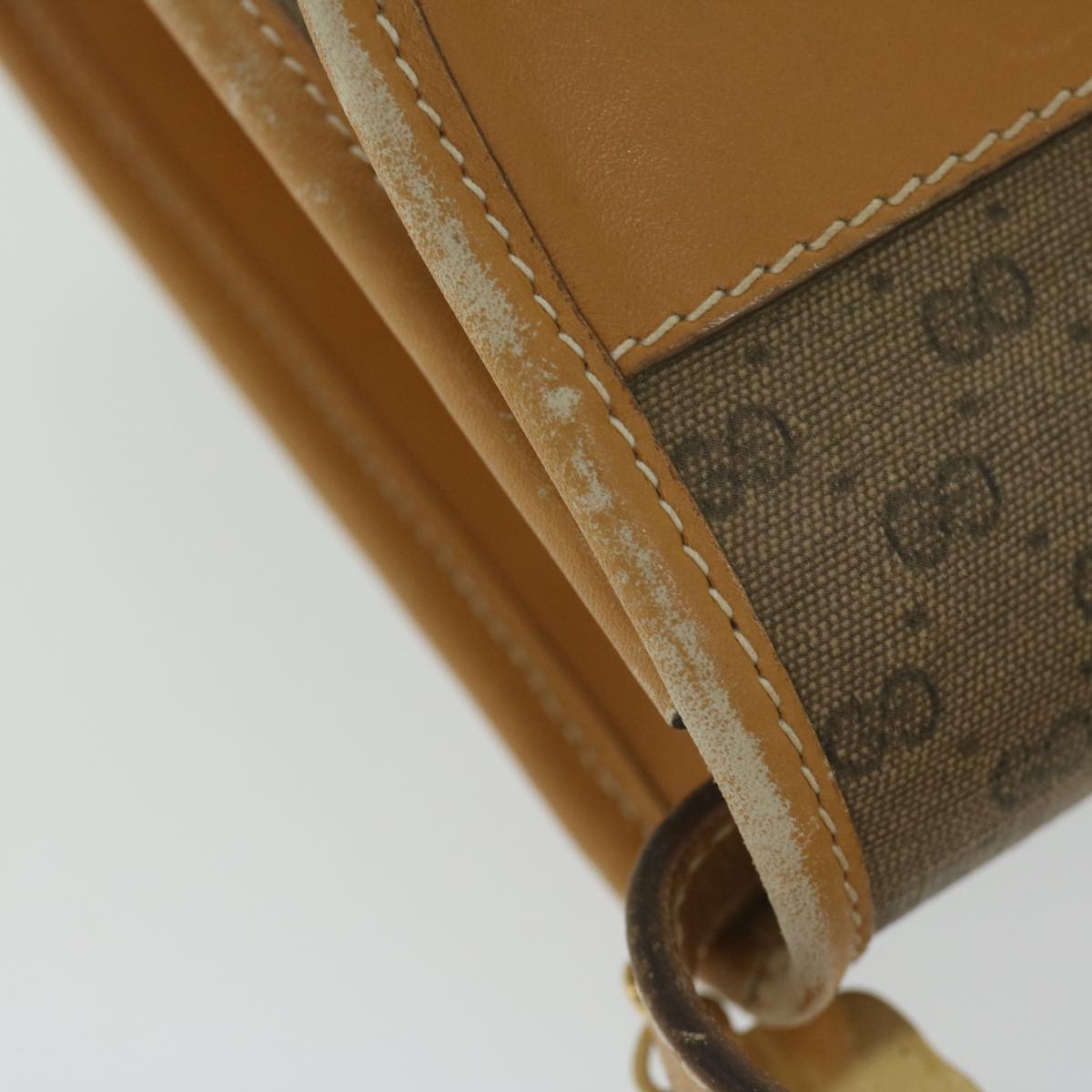 GUCCI Micro GG Supreme Shoulder Bag PVC Leather Beige 004 89 0265 Auth fm3029