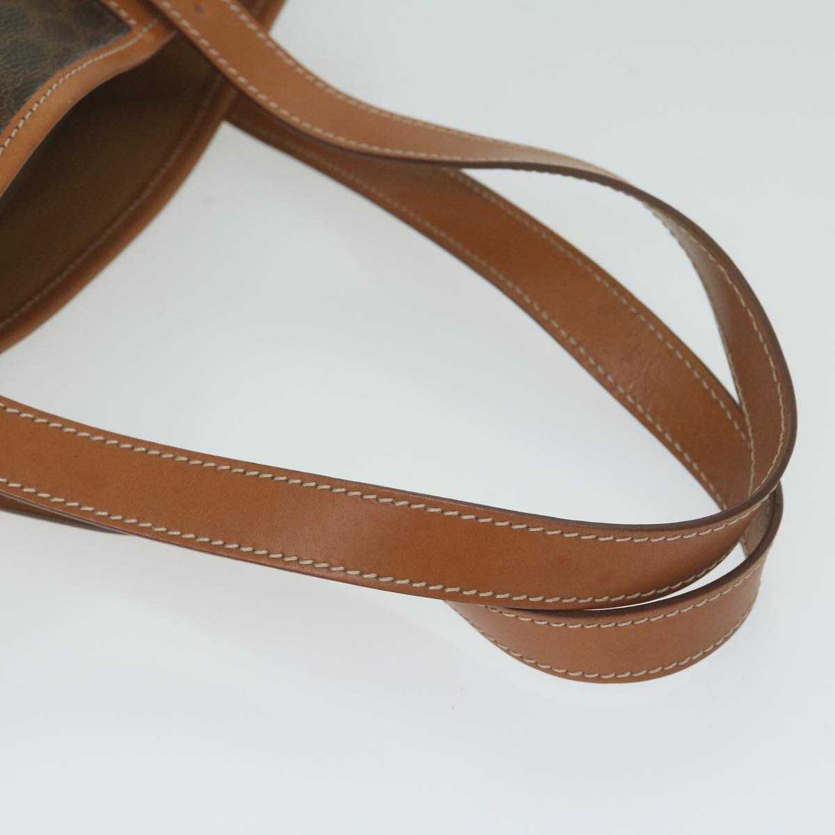 CELINE Macadam Canvas Tote Bag PVC Leather Brown Auth fm3033