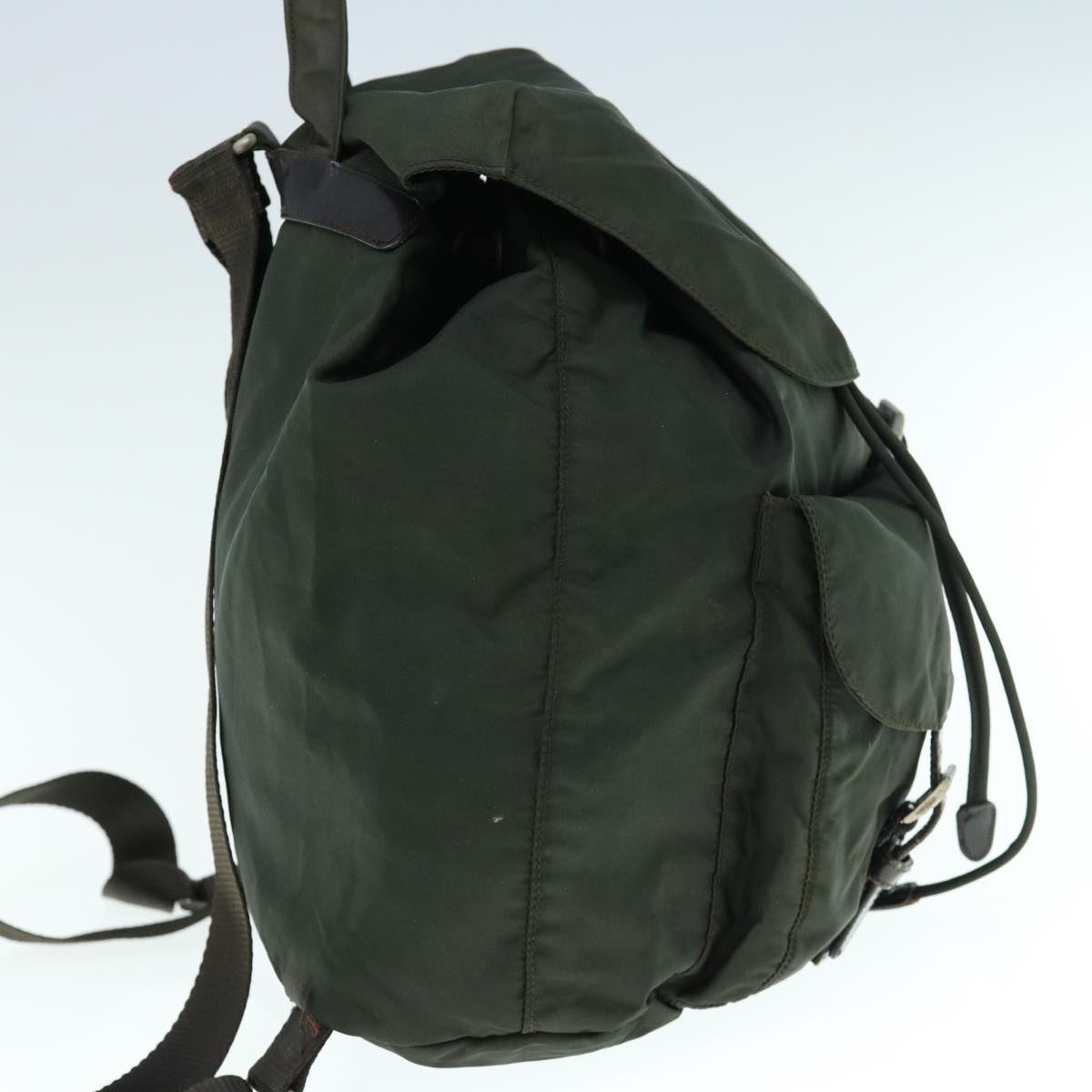 PRADA Backpack Nylon Khaki Auth fm3034