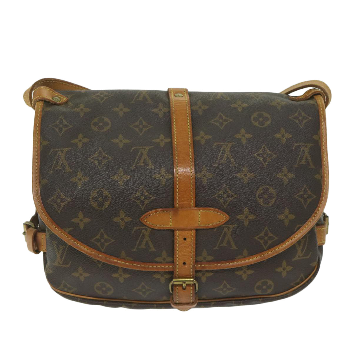 LOUIS VUITTON Monogram Saumur 30 Shoulder Bag M42256 LV Auth fm3047 - 0