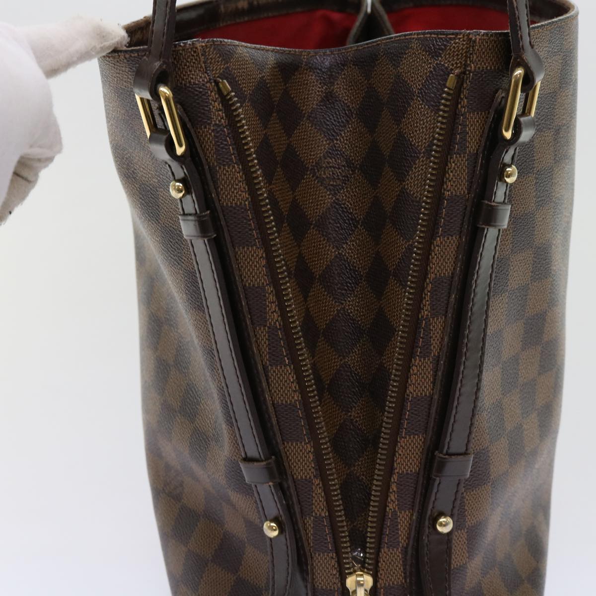 LOUIS VUITTON Damier Ebene Cabas Rivington Shoulder Bag N41108 LV Auth fm3058