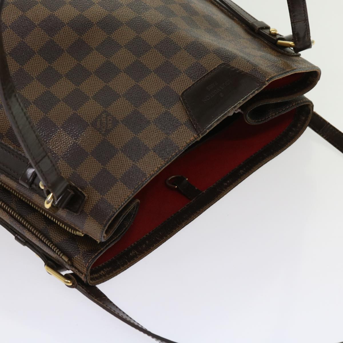 LOUIS VUITTON Damier Ebene Cabas Rivington Shoulder Bag N41108 LV Auth fm3058