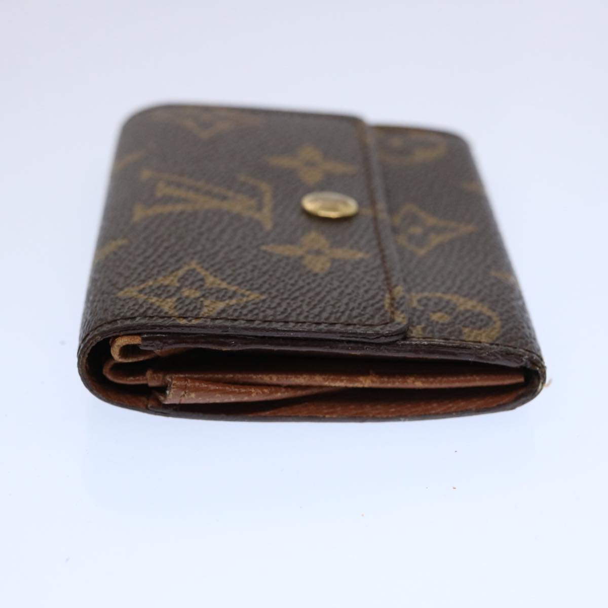 LOUIS VUITTON Monogram Porte Monnaie Plat Coin Purse M61930 LV Auth fm3081